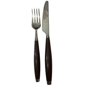 Fiesta Fiestaware fork and knife 2 Piece Hostess Set Chocolate